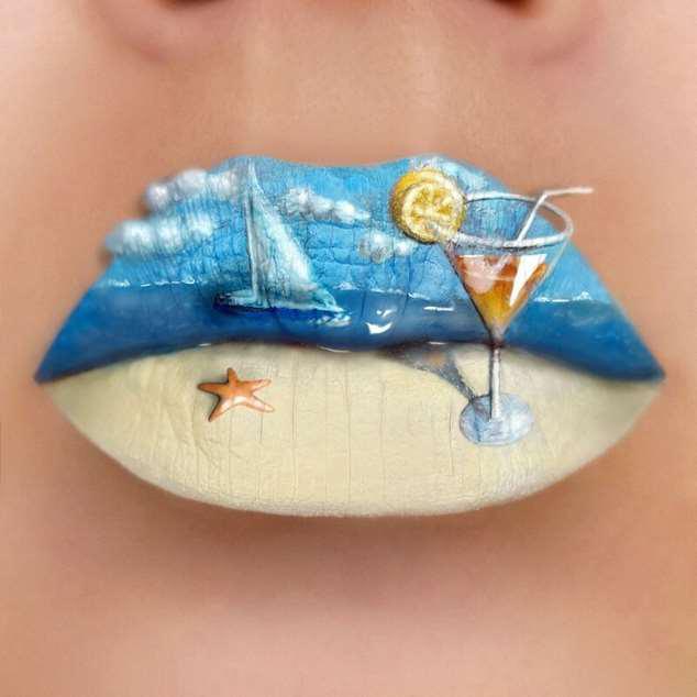  Autors: Fosilija Grima māksliniece no Ukrainas lūpas pārvērš mākslas darbos
