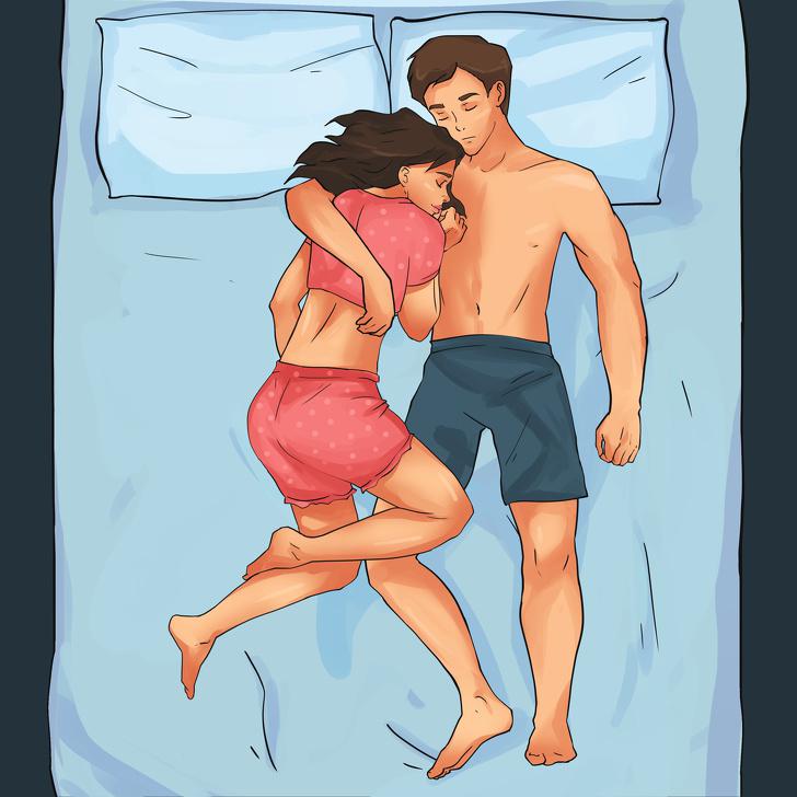 Uz krūtīmPāriem kuri guļ... Autors: The Diāna Gulēšanas pozas un to nozīme pāra attiecībās