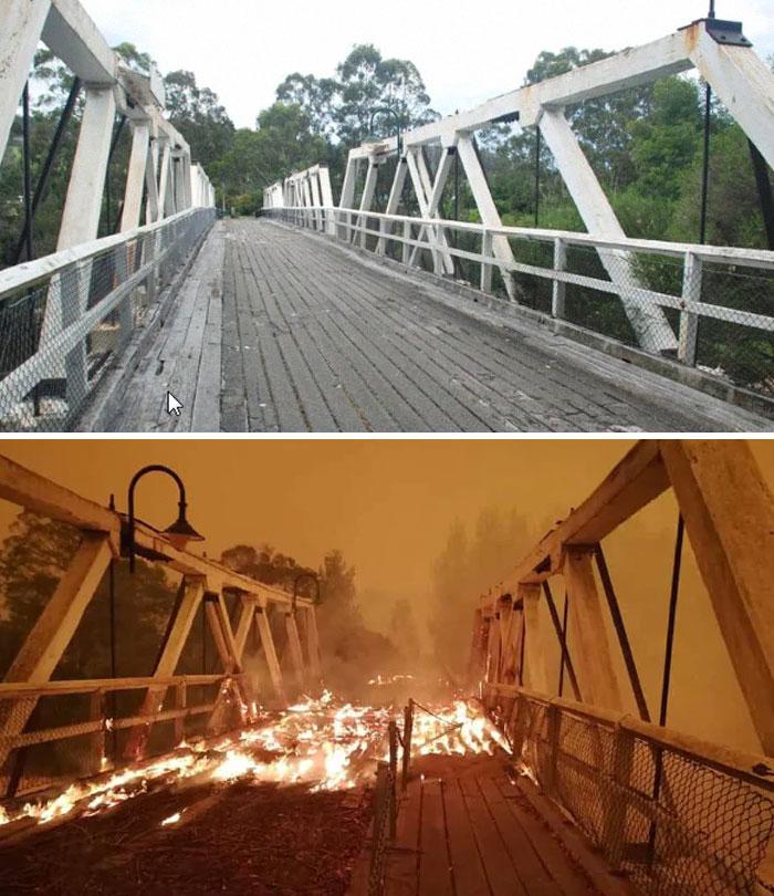 nbspDženoa tiltsnbsp Autors: Lestets 19 fotogrāfijas no Austrālijas: Pirms un pēc mežu ugunsgrēkiem