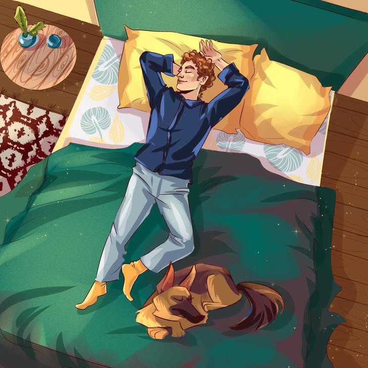 UzmanīgaisJa mājdzīvnieks guļ... Autors: matilde Ko nozīmē pozas, kādās ar mums guļ mūsu mājdzīvnieki