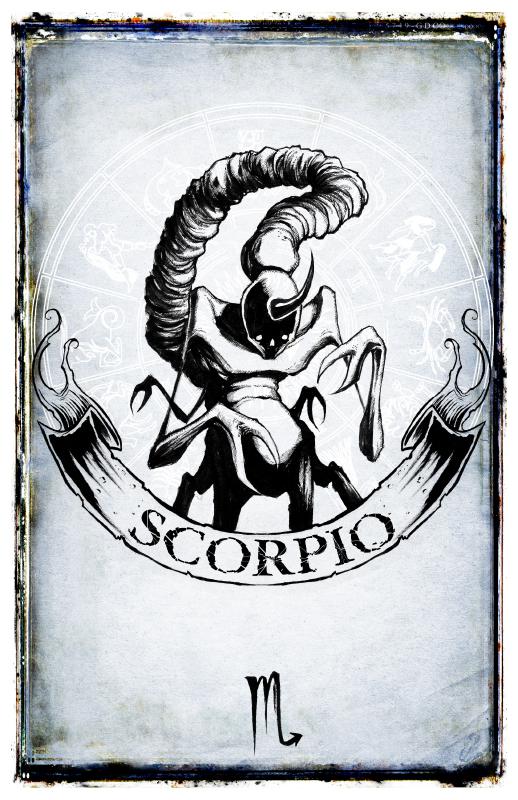 Skorpions ir emocionālas... Autors: Lestets Mākslinieks parāda horoskopa zīmju tumšāko pusi biedējošās ilustrācijās
