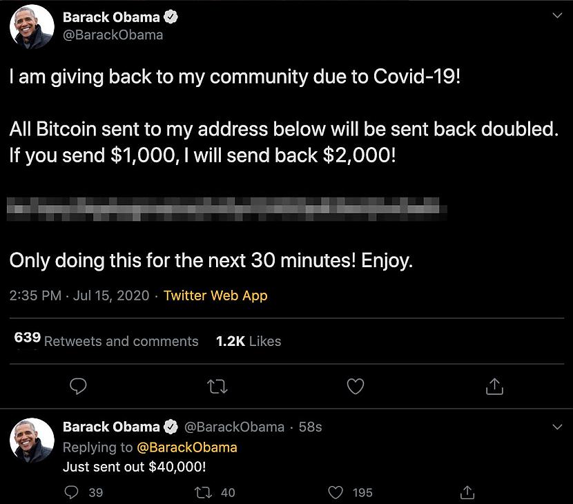 Viņu Twitter kontā tika... Autors: spoks0 Baraks Obama nosūtīs 2 000 USD :D jeb vēsturisks Twitter uzlauziens