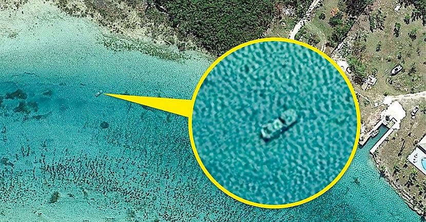 Nogrimusi mascaronīna Bahamu... Autors: Lestets 11 interesantas vietas, kas tika atrastas pateicoties Google Maps