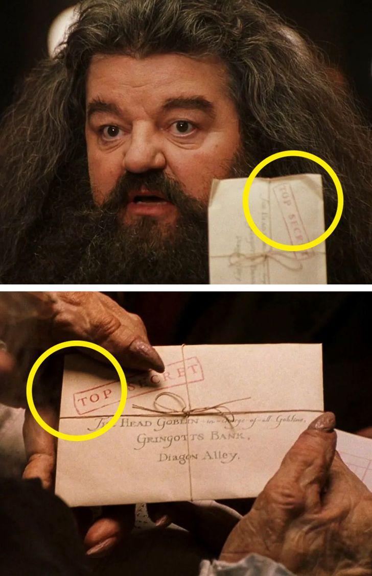 Vēstulei Hagrida kabatiņā... Autors: The Diāna 18 «Harija Potera» filmu detaļas, kuras mēs bijām palaiduši garām