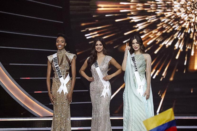 Meitene pārspēja 79 citas... Autors: Zibenzellis69 Skaistule no Indijas uzvarēja konkursā Miss Universe 2021