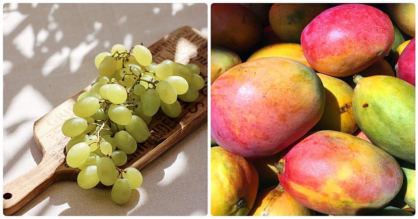 Vīnogas un mangoVīnogas ir... Autors: Lestets 9 augļu un ogu pāri, kurus nevajag uzglabāt kopā