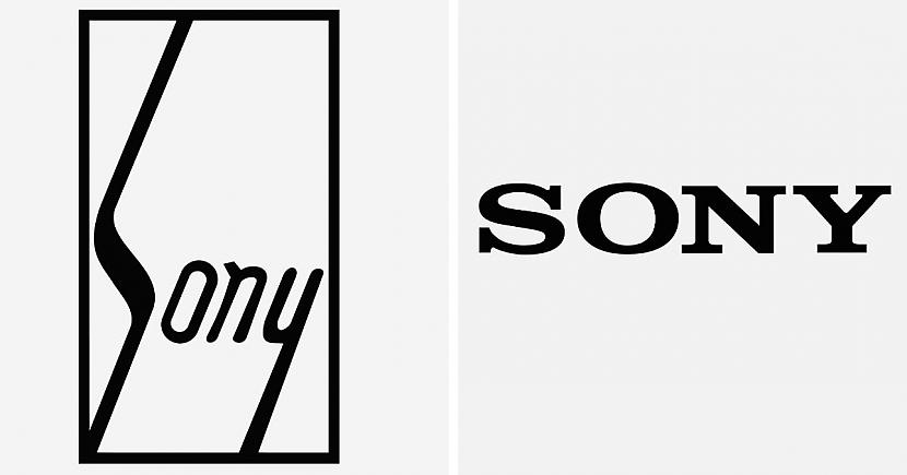 Sony logotips 1955 un 2022... Autors: Zibenzellis69 17 pirmie pasaulslavenu zīmolu logotipi, kuru sākotnējais dizains jūs pārsteigs