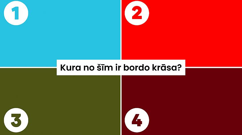 Krāsu tests: Vai pazīsti šos toņus?