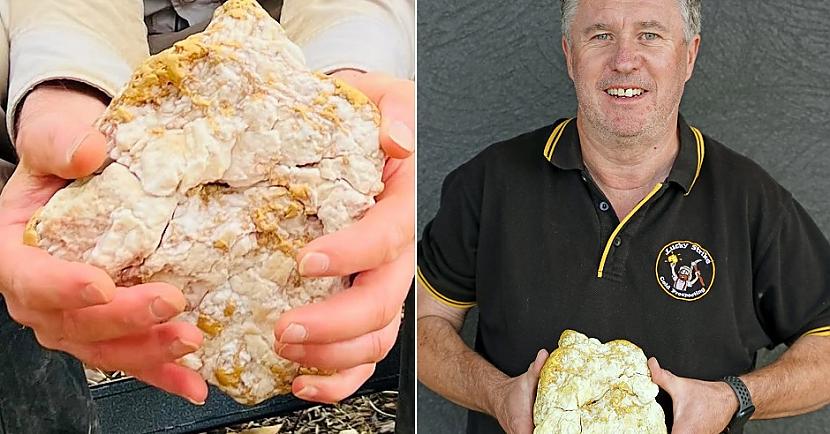 Veikala quotLucky Strike... Autors: Lestets Kāds vīrs Austrālijā nejauši atrod 148 tūkstošus eiro vērtu zelta gabalu
