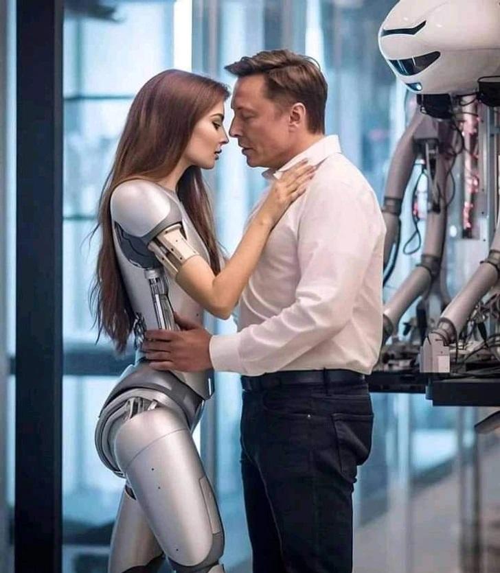 Twitter lietotāji ir ātri... Autors: Lestets Īlona Maska strīdīgais robota skūpsts rada neizpratni internetā: "Kas viņa ir?"