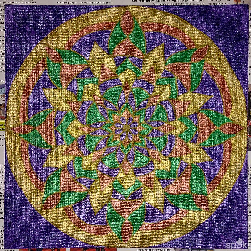 Otrā mandala kas tapa... Autors: Anda.Mandala Manas zīmētās un gleznotās mandalas 🪷
