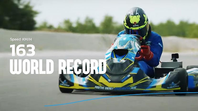 2023 gada 4 septembrī pēc 3... Autors: Zibenzellis69 Latviešu radītais “Blue Shock Race” elektrokartings - ātruma pasaules rekords