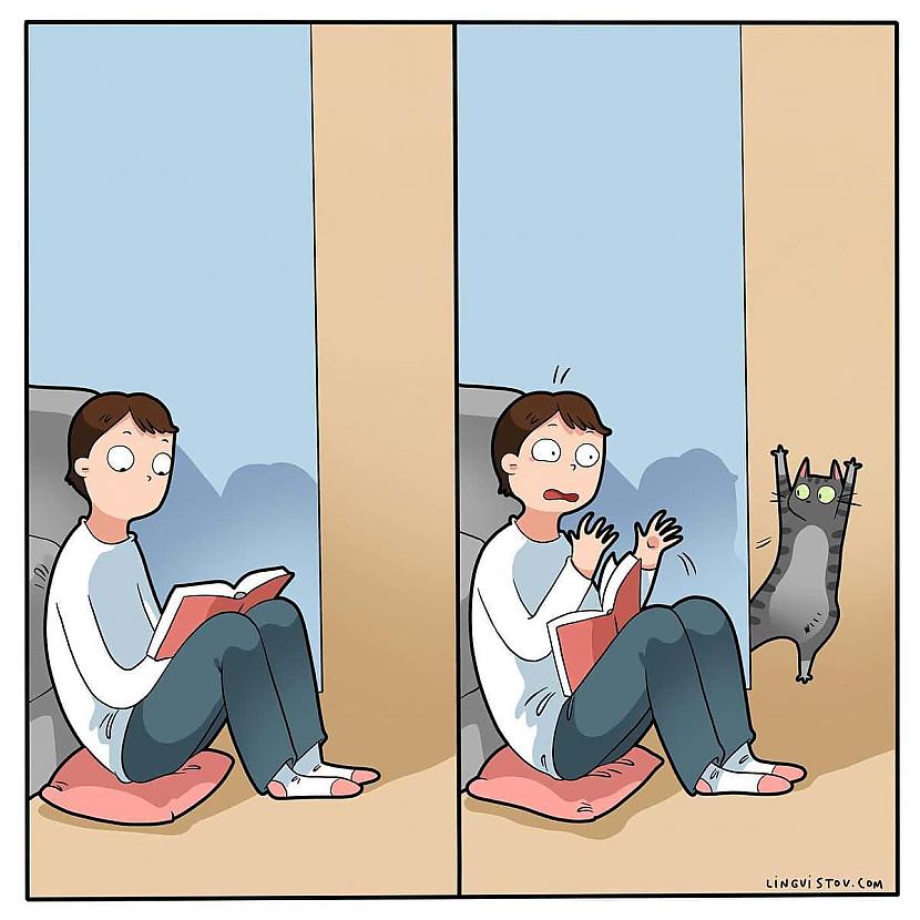 Es tevi nobiedēju Autors: Zibenzellis69 Vitāli, smieklīgi komiksi, kurus lieliski sapratīs ikviens, kuram mājās ir kaķis
