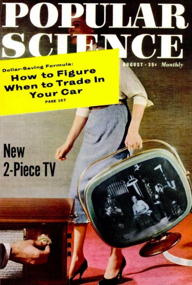 2Piece Portable TV 1958... Autors: Zibenzellis69 Satriecoši retro televizoru dizaini: netradicionāls skaistums