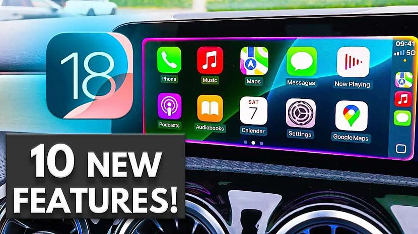 Lai arī daudzi autoražotāji... Autors: Zibenzellis69 iOS 18 dažādus uzlabojumus nes arī Apple CarPlay sistēmai automašīnās